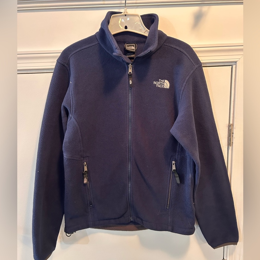 The North Face Fleece Mens Size Small Jacket  Blue Full Zip Pockets